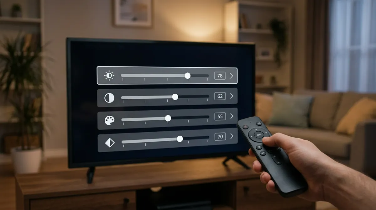 Bildeinstellungen am Fernseher werden mit der Fernbedienung angepasst